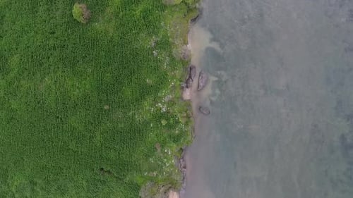 Aerial beautiful ocean