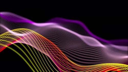 Colorful Particles Wave Background Loop V4