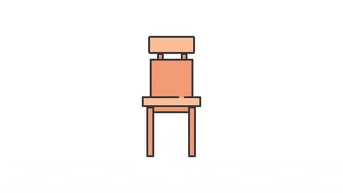 Wiggling Flat Design Chair Animation