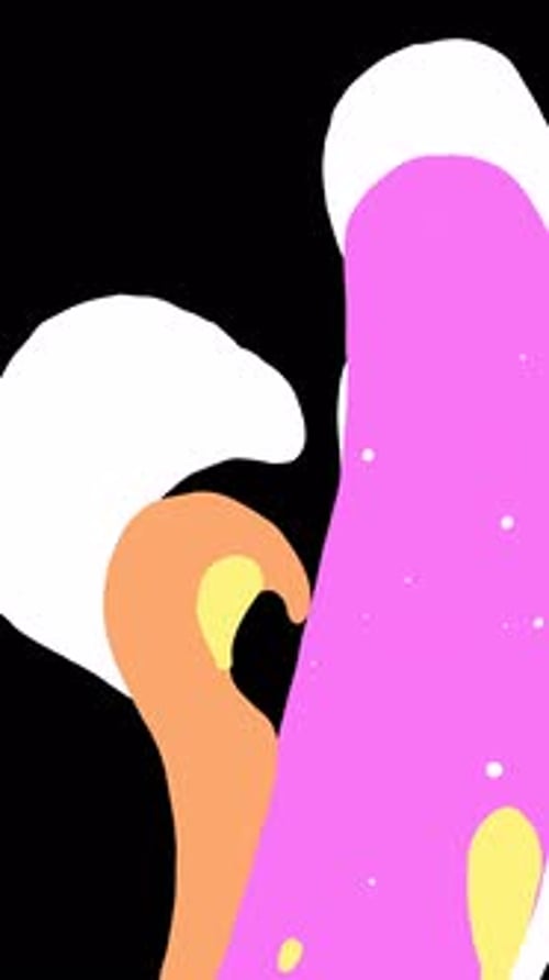 Transições líquidas coloridas pintadas à mão - Efeitos de vídeo verticais