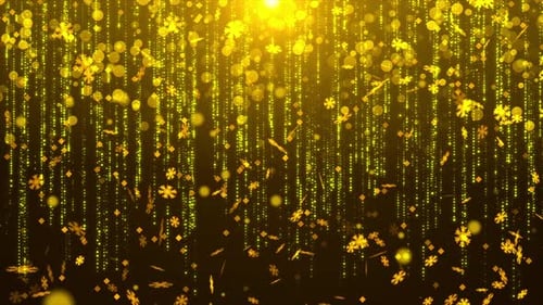 Golden Christmas Background Loop V3