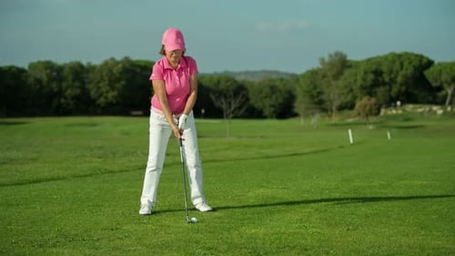Female Golf Player on a Golf Course