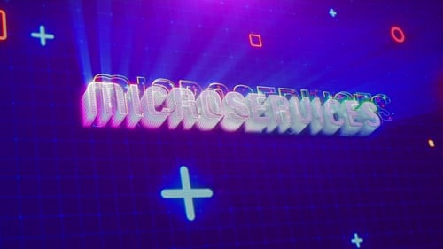 Neon Futuristic Text Reveal with Grid and Shapes