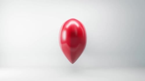 Rotating 3D Glossy Red Heart Animation