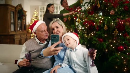 Christmas Family Fun Taking a Festive Selfie