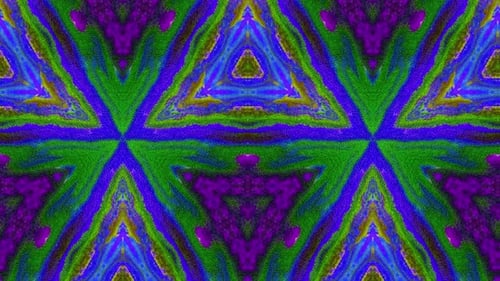 Abstract Colorful Kaleidoscope Geometric Pattern Background Loop