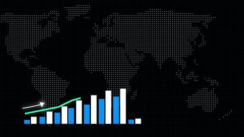 Corporate Global Business Growth Data Chart Animation