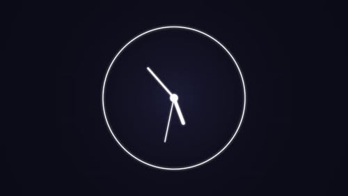 Minimalist Clock Icon Ticking Time Loop