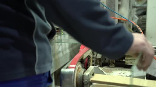 Glass Placed on Conveyor Belt in Factory