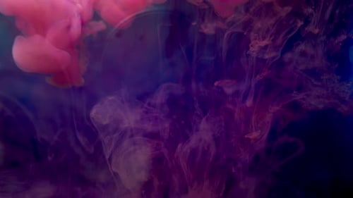 Magenta and Purple Ink Swirling Abstract Background