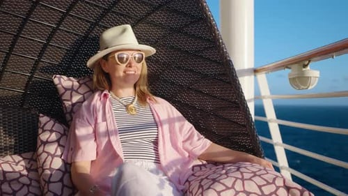 Enjoying a Relaxing Time on a Cruise Surrounded By Scenic Ocean Views