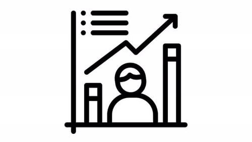 People Analytics and Corporate Growth Animated Icon