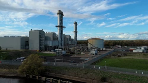 Aerial view of Power Plant, United Kingdom.