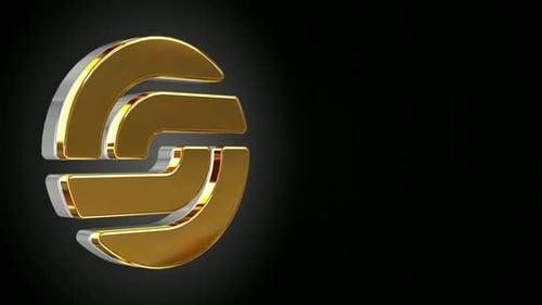 Metallic Gold 3D Logo Reveal Animation