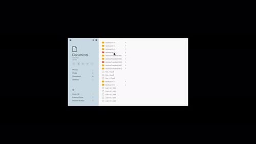 Coleção OS: Carregamento da pasta de documentos e navegação em diretórios em uma interface de explorador de arquivos