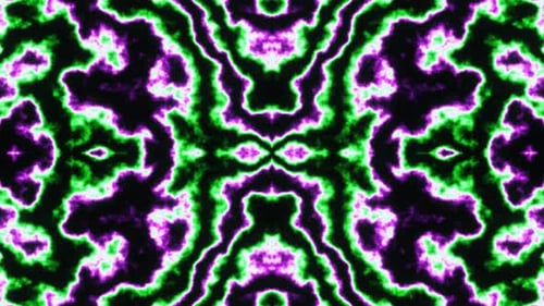 Dynamic 3D abstract motion graphics in vibrant colors for immersive music visualization