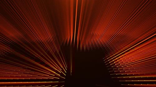 Abstract Orange Light Rays and Particles Background Animation