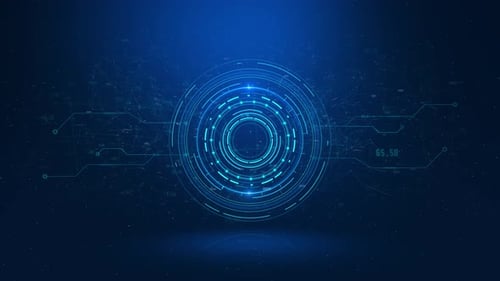 Futuristic Blue Digital Technology Circuit Board Background