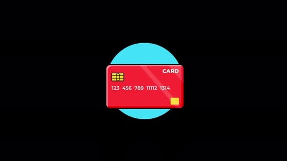 Bank Card Animation Video - Transparent, Backgrounds Motion Graphics ft ...