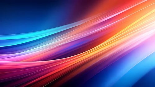 Abstract vibrant flowing lines of color