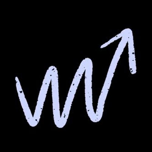 Animated Sketchy Zigzag Upward Arrow for Growth Trend