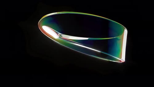 Holographie Ein endloser Mobius-Streifen, rotierbar auf schwarzer Rückseite, der sich nahtlos anschmiegen lässt