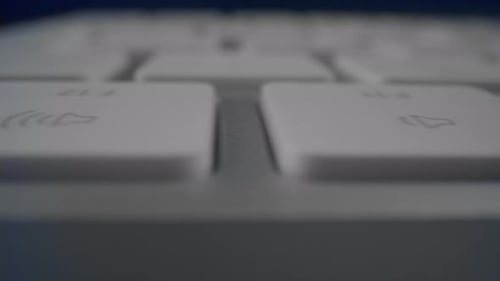 Computer Keyboard Dolly Shot with Key Details