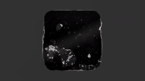 Peel On Printed Grunge Square Shape Sticker