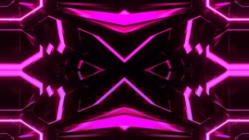 Pink Linear Neon Symmetrical Kaleidoscopic Pattern Background Vj Loop In 4K