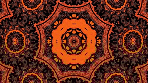 Orange And Black Abstract Background 4K