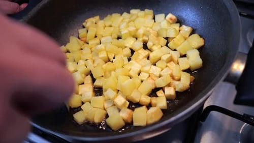 French fries in a pan