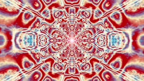 Dynamic Psychedelic Abstract Kaleidoscope Pattern