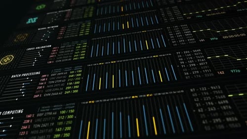Data Analytics and Artificial Intelligence HUD Interface Animation