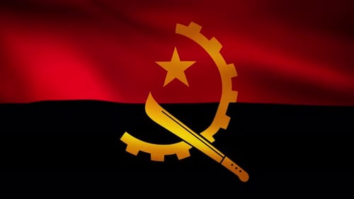 Angola waving flag