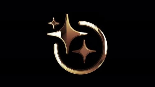 Artificial intelligence Ai metal symbol loop rotating