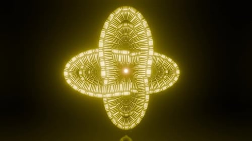 Abstract Spiral 4 K Vj Loop Hypnotic Motion Background Yellow