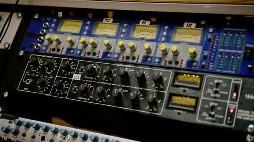 Remote Control Mixer Adjust Sound Volume Level Music Creation Equalizer Buttons Recording Studio