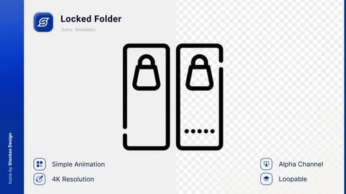 Simple Animated Locked Folder Icons