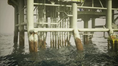 Tidal Residues and Rust Stain Maritime Infrastructure Vividly