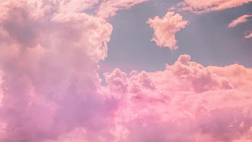 Nubes De Color Rosa