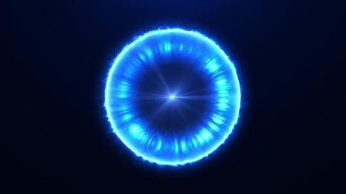 Abstract plasma magic ball, abstract futuristic sphere of glowing neon. Molecule or plasma orb