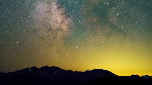 Wide Angle View Of Shooting Stars In Space 4 K