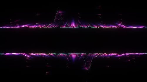 Fondo de pantalla de ecualizador y forma de onda de audio digital