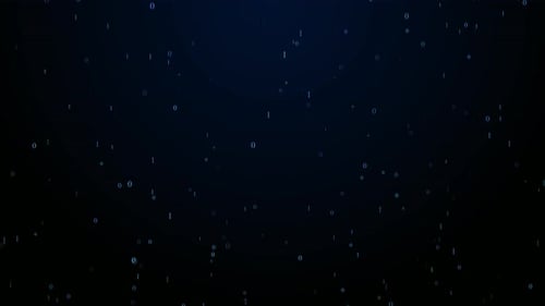 Abstract Blue Binary Code Background. Digital Data Stream, Futuristic Technology, Ai, Cybersecurity