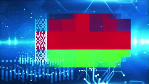 Economic Growth Graph with Belarus Flag
