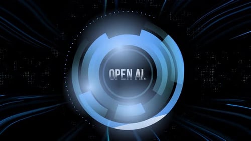 Futuristic HUD Circle Tech Title Reveal with Glitch Effect