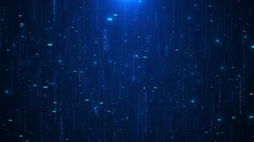 Código binario de estilo matricial. Números matriciales lluvia digital binaria Computadora matriz binaria lluvia digital inf