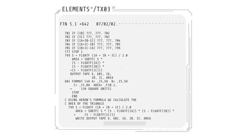 Fenêtre d'interface HUD carrée avec éléments de codage