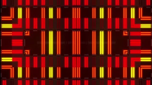 Las vibrantes líneas de neón crean un patrón de animación geométrico moderno