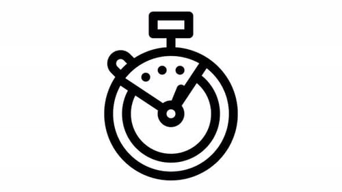 stopwatch line icon animation